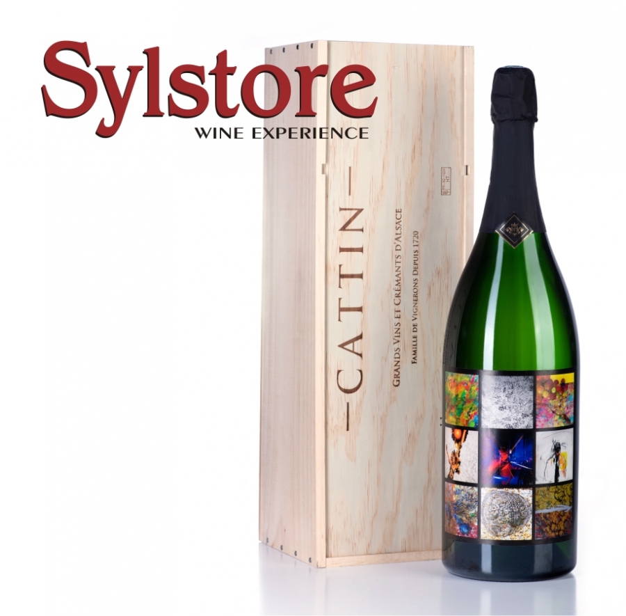 3L JEROBOAM CREMANT DE ALSACE KAIROS CATTIN 3.0L Jeroboam Cremant de Alsace Kairos Cattin - Caja de Madera - Image 1