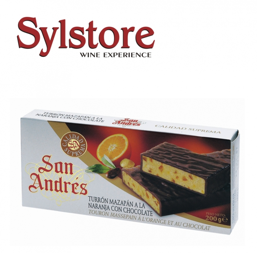 79459204-01.jpg Turrón Español de Mazapán a la Naranja con Chocolate San Andrés 200g - Image 1