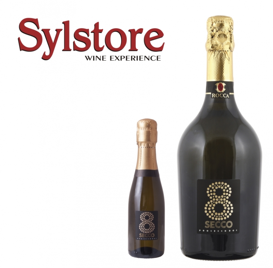ROCCA 8 SECCO PROSECCO MILLESIMATO 200ML Rocca 8 Secco Prosecco Millesimato Extra Dry 200ml - Semi Dulce - Image 1