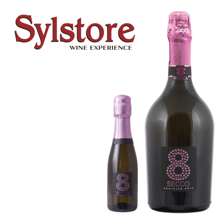 ROCCA 8 SECCO PROSECCO ROSÉ MILLESIMA 200ML Rocca 8 Secco Prosecco Rosé Millesimato Extra Dry 200ml - Semi Dulce - Image 1