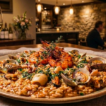 Arroz meloso con frutos del Mar para compartir