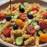 Ensalada fría de pasta tipo mediterránea