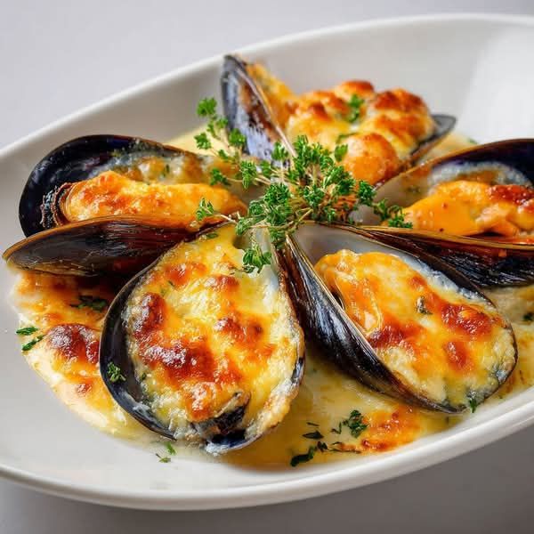 mejillones-1 Quinteto de Mejillones Escabechados con Gratinado Rústico. - Image 1